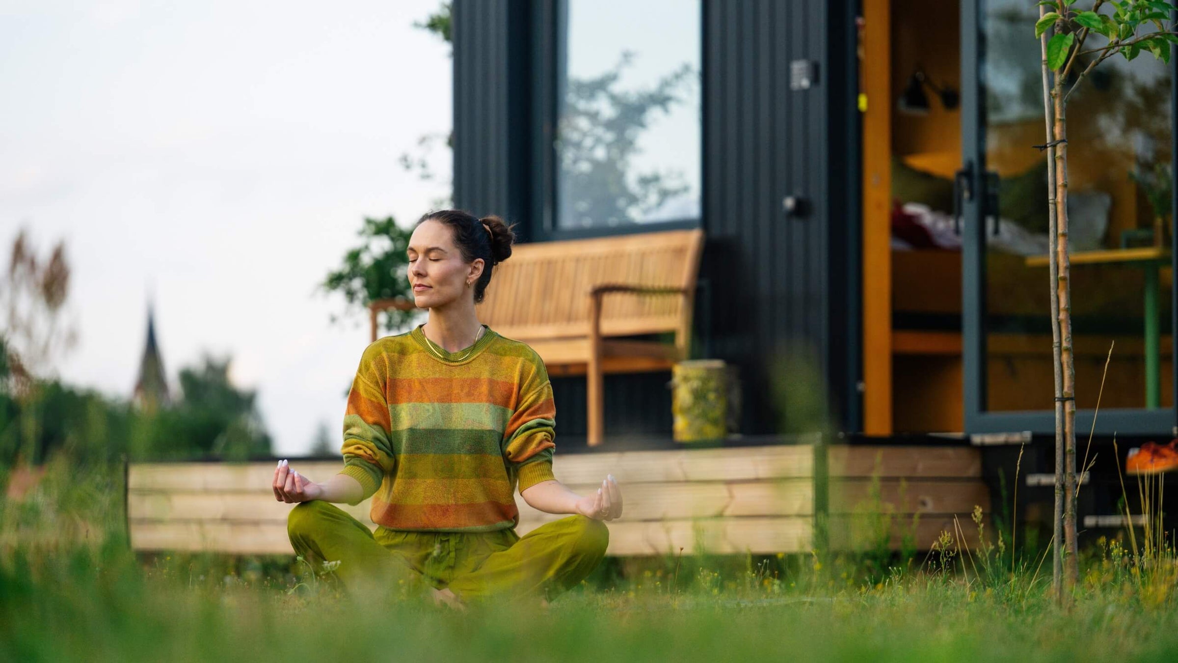 Nachhaltige Offgrid Cabin für Tiny House Urlaub nahe Berlin