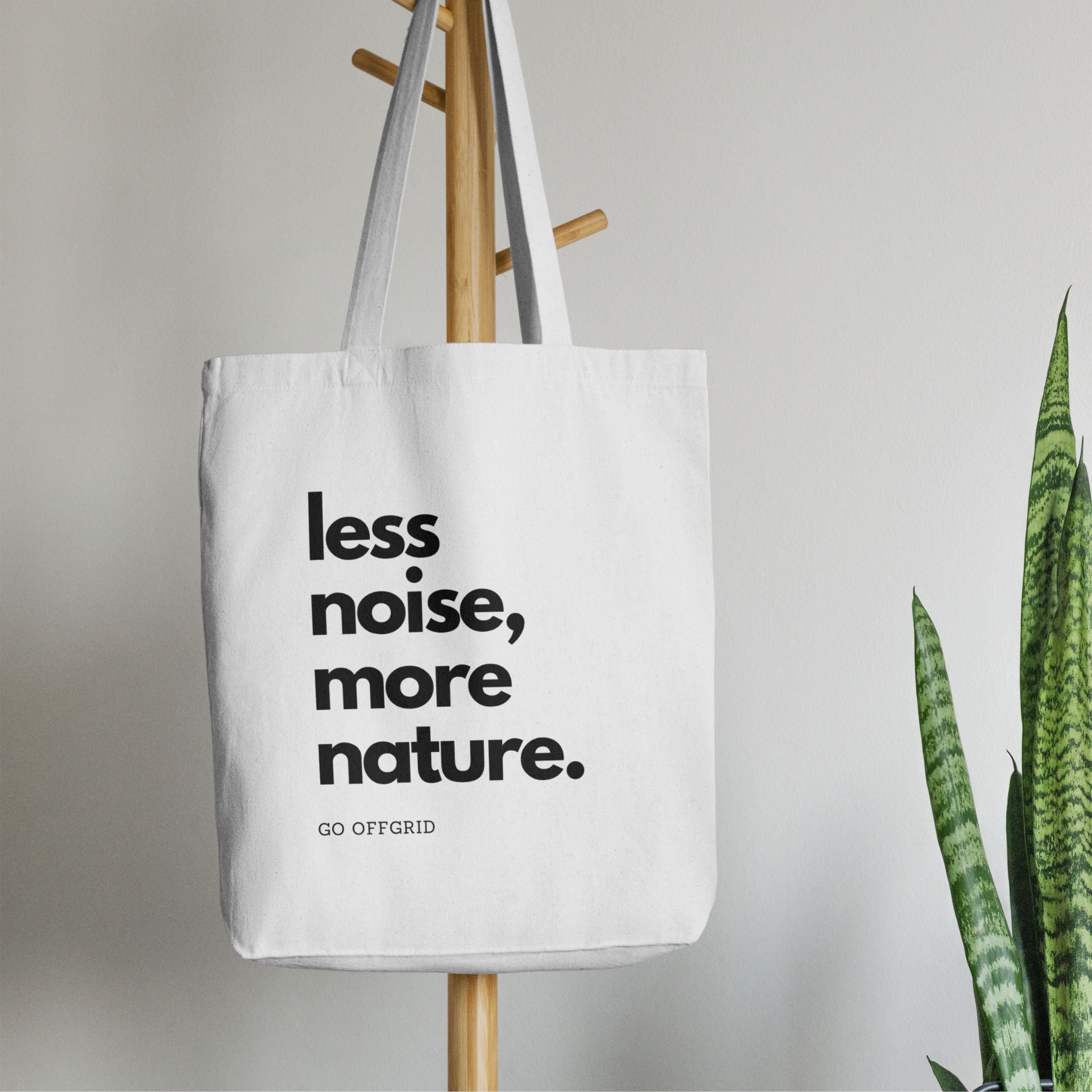 Offgrid Tote Bag | Less Noise, More Nature